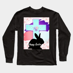 Hoppy Easter Cross Long Sleeve T-Shirt